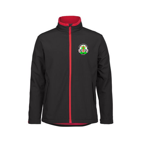 Tokoroa Intermediate Adult Black/Red Softshell Jacket