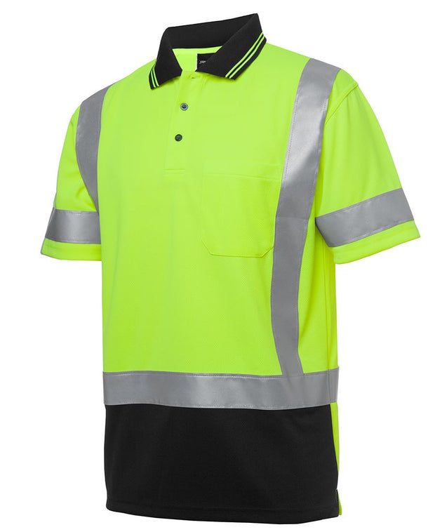 Hi Vis S/S D+N H Pattern Traditional Polo
