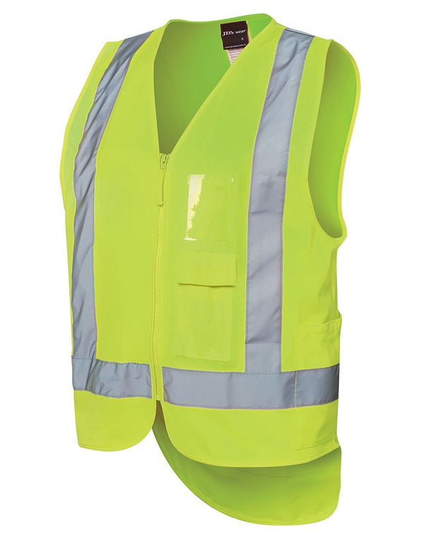 Hi Vis Zip Drop Tail H Pattern (D+N) Vest