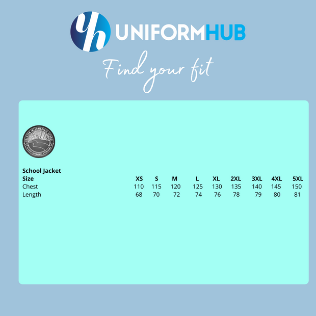 Kelston Intermediate School Jacket Sizes 