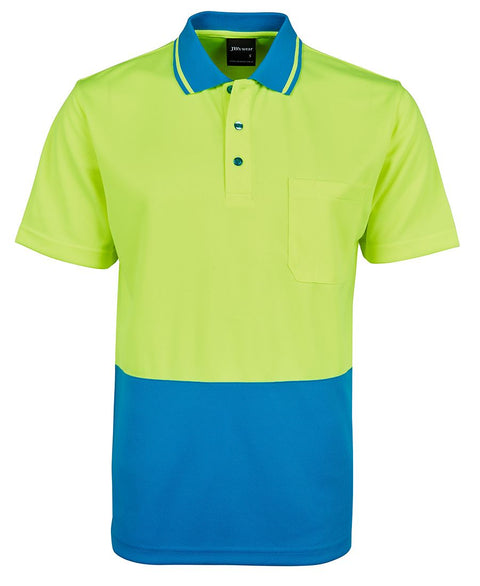 Adults Hi Vis Non Cuff Traditional Polo
