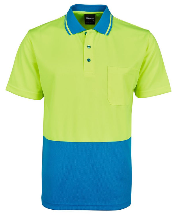 Adults Hi Vis Non Cuff Traditional Polo
