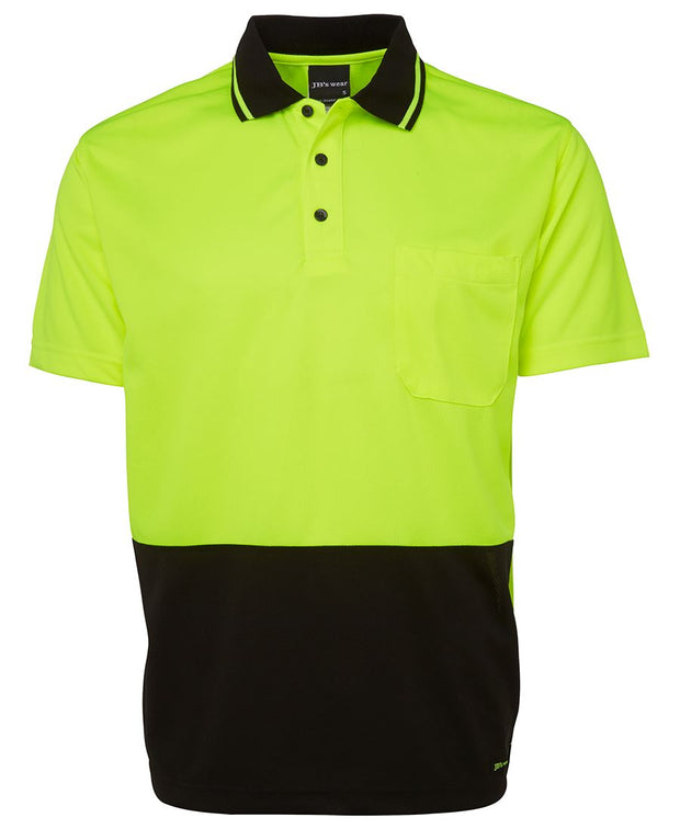 Adults Hi Vis Non Cuff Traditional Polo
