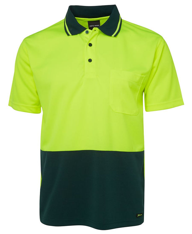 Adults Hi Vis Non Cuff Traditional Polo