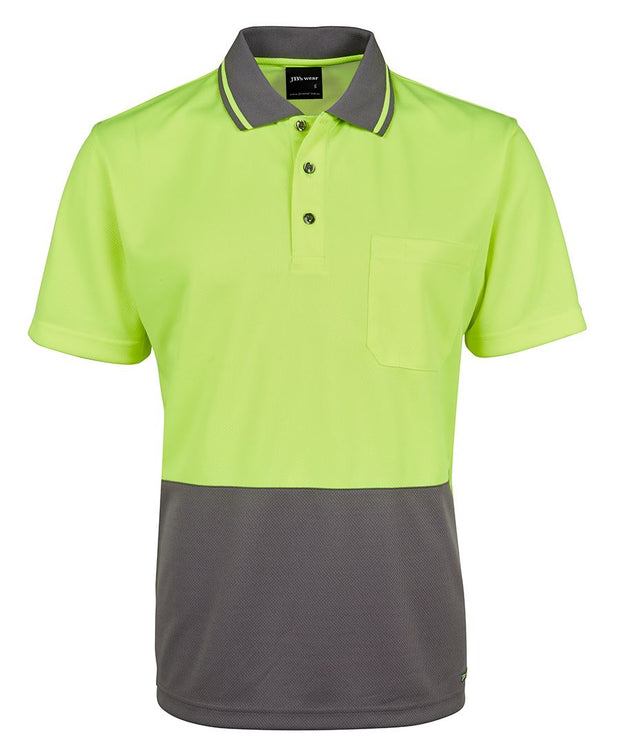 Adults Hi Vis Non Cuff Traditional Polo
