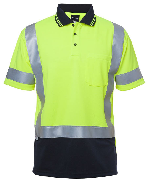 Hi Vis S/S D+N H Pattern Traditional Polo