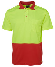 Adults Hi Vis Non Cuff Traditional Polo