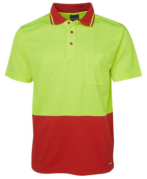 Adults Hi Vis Non Cuff Traditional Polo