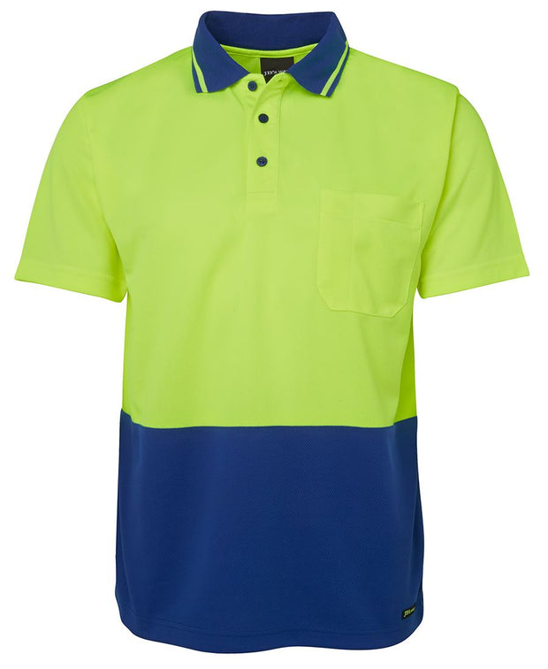 Adults Hi Vis Non Cuff Traditional Polo