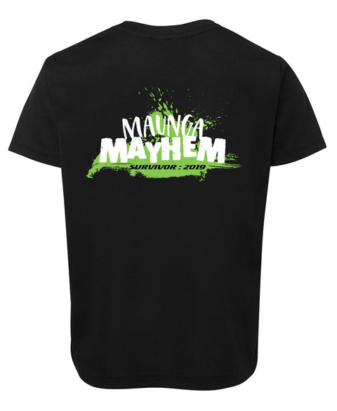 Maunga Mayhem Black Adults Tee