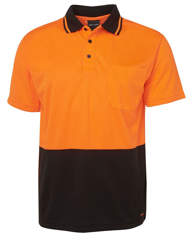 Adults Hi Vis Non Cuff Traditional Polo