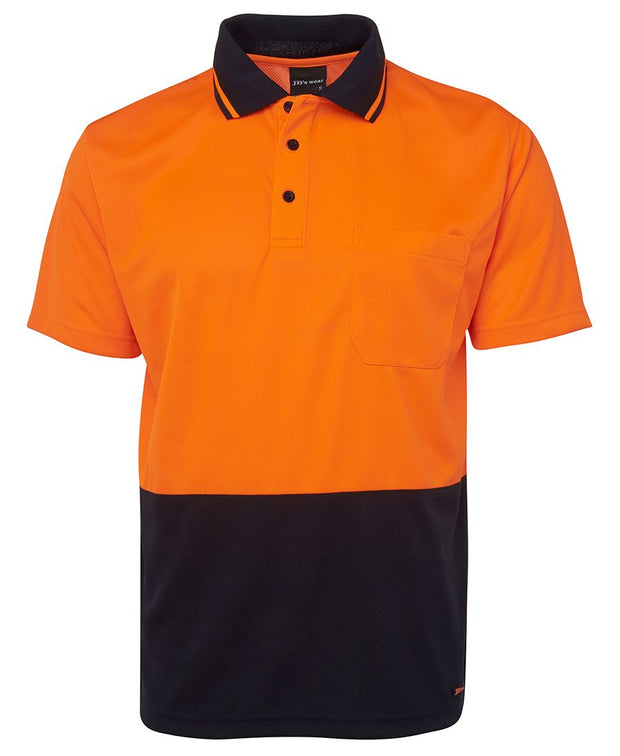 Adults Hi Vis Non Cuff Traditional Polo