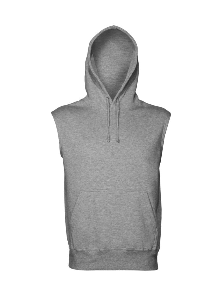 Sleeveless hoodie grey clearance