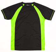 Black/Fluro Green Tee