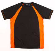Black/Fluro Orange Tee