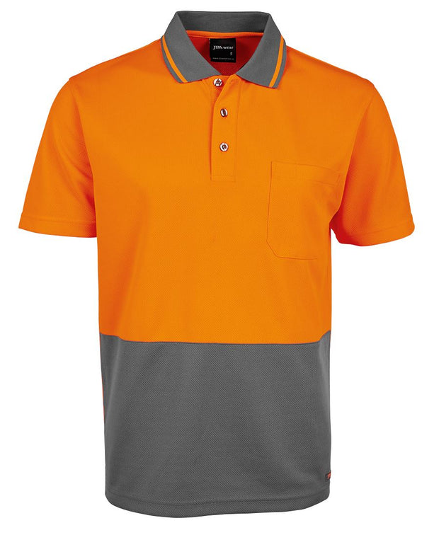 Adults Hi Vis Non Cuff Traditional Polo